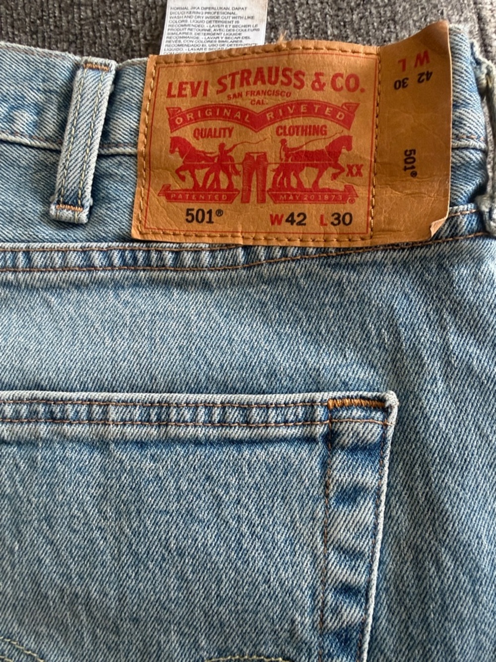 Levi's Light Blue Men's 501 Straight Jeans